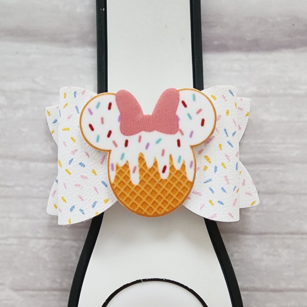 Ice Cream Minnie Magic Band Bow